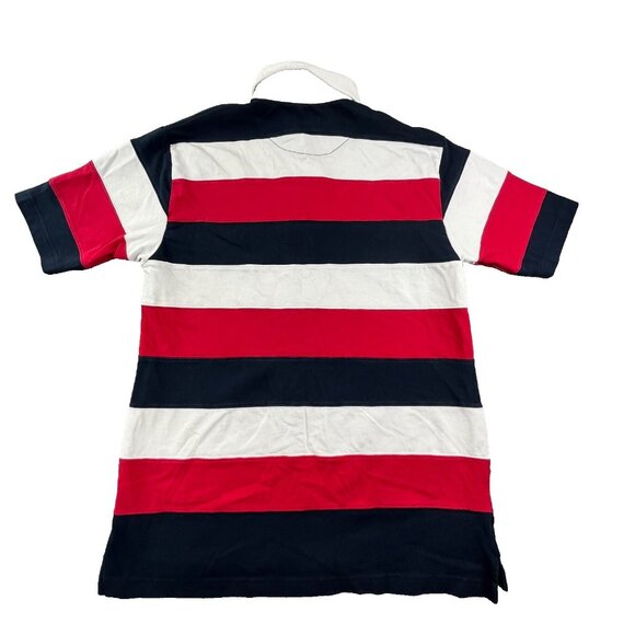 VTG IVY Crew Explorer USA Golf Polo Shirt Men's M Blue Striped Summer RN 82814 - Picture 2 of 8